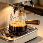 Espresso Glass with Handle 6Oz Espresso Shot Cup Espresso Measuring Cup with Dual Scale Markings Coffee Essentials for Coffee Milk