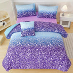 PERFEMET Queen Comforter Set with Sheets, 6 Pcs Blue Purple Girls Bedding Set, Tie Dye Rainbow Comforter for Queen Size Bed, Colorful Ombre Bedroom Decor Bed in A Bag for Teens Girls