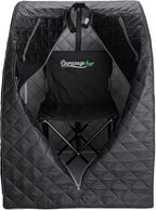 Durasage Lightweight Portable Personal Steam Sauna Spa for Relaxation at Home, 60 Minute Timer, 800 Watt Steam Generator, Chair Included (Black)