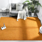 Area Rugs for Bedroom Living Room, 6x9 Orange Super Soft Comfy Thickened Memory-Foam Indoor Carpets, Modern Aesthetic Minimalist Carpet for Boys Girls Adults Apartment Nursery Home Décor