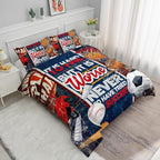 Axolotl Sports Comforter Set Twin Size,Sports Theme Comforter Set Baseball Football Bedding Set,Sports Bedding Set 3D Soccer Comforter Set Basketball Bedding for Boys Teens Men,1 Quilt 2 Pillowcases