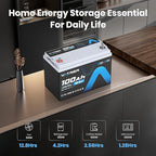 12.8V 100AH Group 31 Bluetooth LiFePO4 Lithium Battery with Self-Heating, Built-in 100A BMS, High/Low Temp Cutoff, Supports Low Temp Charging(-4°F), 5000+ Cycles, Perfect for RV/Camping,Off-Grid,Solar
