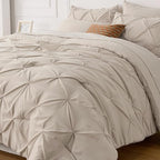 Bedsure Full Size Comforter Sets - Bedding Sets Full 7 Pieces, Bed in a Bag Beige Bed Sets with Comforter, Sheets, Pillowcases & Shams
