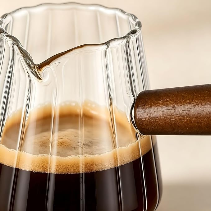 Espresso Glass with Handle 6Oz Espresso Shot Cup Espresso Measuring Cup with Dual Scale Markings Coffee Essentials for Coffee Milk