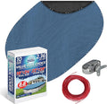 Winter Swimming Pool Cover for 18 ft x 24 ft Aboveground Oval Pool Size, Value Plus Choice Series, Solid Material, Color - Denim Blue, Pool Cover Choice 351824-4CHOICE