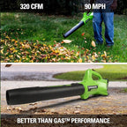 Greenworks 48V (2x24V) Electric Lawn Mower Combo Kit: 21" Self - Propelled Mower, 12" String Trimmer, 320 CFM Blower, and 1/2”Drill & 1/4”Hex Impact Driver, 5 Batteries & 3 Chargers, 3-Year Warranty