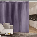 Room Divider Curtains Screen Partitions, Linen Look 100% Blackout Drapery 84 Inches Long, 120" Wide Pinch Pleated Window Drapes, Privacy Protecting, Light Blocking, (1 PC, Violet)