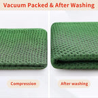 Homaxy 100% Cotton Waffle Weave Kitchen Dish Cloths 18-Pack, Grass Green | 12 x 12 Inches, Ultra Soft Absorbent Dish Towels, Quick Drying Dish Rags with Hanging Loop
