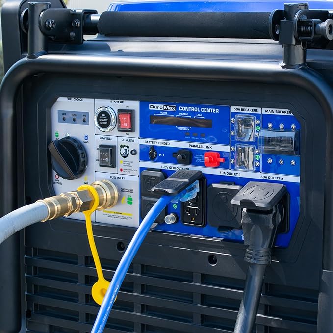 DuroMax XP16000iHT 16,000-Watt Tri Fuel Portable Digital Inverter Generator - Gas, Propane & Natural Gas, Remote Electric Start, Whole Home Power Backup, Transfer Switch Ready, RV & Emergency Ready
