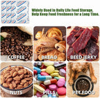 110 Packs 500CC Food Grade Oxygen Absorbers （10 Packs in Individual Vacuum Bag，11x Packs of 10), Oxygen Absorbers for Food Storage, with Oxygen Indicator, for Mylar Bags, Mason Jars,Canning