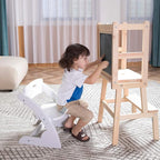 HOUCHCIS Toddler Chair, Wooden Toddler Chair for Kids, Adjustable Kids Chairs for Toddlers, Toddler Chairs and Small Chair, Kids Chair (White)