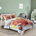 Tailor Shop Basketball Bedding Sets King Size, Basketball Comforter Sets for Kids Boys Teens,Sport Comforter Sets with 1 Comforter 2 Pillowcases…………