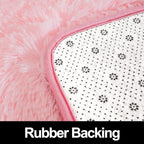 Super Soft Fluffy Shaggy Rugs 6x9 Feet for Living Room Bedroom, Fuzzy Plush Area Rugs for Girls Kids Room Nursery Home Decor, Furry Dorm Rug Cute Non-Slip Indoor Floor Carpet, Baby Pink