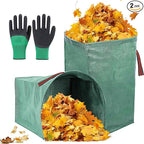 2 Pack 72 Gallons Reusable Yard Waste Bags,Heavy Duty Lawn and Leaf Bags,Dustpan-Type Garden Bag with Reinforced Handles for Collecting Leaves,Branch Debris,Grass Clippings (72 Gallons)