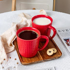 Large Coffee Mug, 20 oz Ceramic Coffee Cups with Handle, Red | Red Coffee Mug for Office & Home, Latte Cocoa, Microwave & Dishwasher Safe, Lead-Free, Wedding & Housewarming Gift
