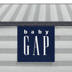 babyGap by Delta Children Tate 4-in-1 Convertible Crib TrueSleep Crib and Toddler Mattress (Bundle), Ebony/Natural