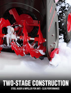 PowerSmart 80V 24" Cordless Snow Blower, 2-Stage Self-Propelled with (2) 6.0Ah Batteries & (1) Charger (HB2805B)