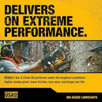 DEWALT – Biodegradable Bar & Chain Oil – Green, Eco-Friendly, Non-Toxic Professional Bar & Chainsaw Lubricant – Ultraclean All-Season Oil for Gas, Electric Saw, and Pole Saw, 32 oz (Case of 12)