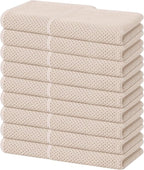 Homaxy 100% Cotton Waffle Weave Kitchen Dish Towels 18-Pack, Beige | 13 x 28 Inches, Ultra Soft Absorbent Dish Towels, Quick Drying Cleaning Towels
