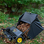 Brinly STS-42BHDK-A 42" Tow-Behind Lawn Sweeper with Dethatcher and Hamper Windscreen