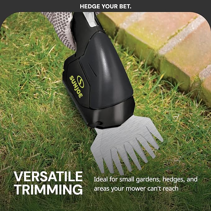 Sun Joe HJ604C 7.2-Volt Cordless Grass Shears and Trimmer, Charger and Battery Included
