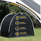 Happy Travel Bike Storage Shed Tent,Outdoor Portable Bicycle Storage Sheds with 210D Oxford Fabric PU4000 Waterproof for 2/3/4/6/8 Bikes,Bike Covers Shelter for Motorcycle,Garden Tools,Toys,Lawn Mower