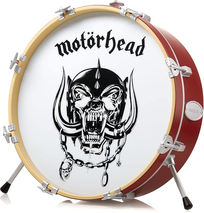 NUMSKULL Motorhead Logo 3D Drum Lamp - Desk Lamp for Bedroom, Office, Home, Study, Work - Official Motorhead Merchandise