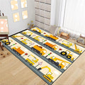 Construction Rug Car Rug Construction Rugs for Boys Room Cartoon Truck Area Rug Construction Play Mat Car Rug for Boys Room Construction Decor for Boys Room 5'×7'