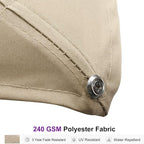 PURPLE LEAF 12' X 9' Rectangle Patio Umbrella with Base Included Large Outdoor Aluminum Offset Umbrella with 360-degree Rotation Cantilever Umbrella for Garden Deck Backyard Pool Beige