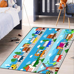 Car Carpet for Kids Kids Rugs for Playroom Car Track Rug Road Rug for Kids Car Play Rug Road Carpet for Toy Cars Car Track Rugs for Boys Car Rug for Boys Room 3'×4'
