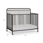 Namesake Winston 4-in-1 Convertible Metal Crib in Vintage Iron, Greenguard Gold Certified