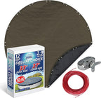 Winter Swimming Pool Cover for 33 ft Aboveground Round Pool Size, Deluxe Choice Series, Solid Material, Color - Steel Gray, Pool Cover Choice 5933-4CHOICE