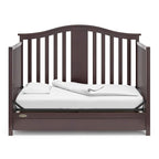 Graco Solano 4-in-1 Convertible Crib with Drawer (Espresso) – GREENGUARD Gold Certified, Crib with Drawer Combo, Includes Full-Size Nursery Storage Drawer, Converts to Toddler Bed and Full-Size Bed