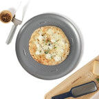Calphalon Titan Steel Pizza Pan, 16-Inch Nonstick Pizza Pan For Oven, Pizza Baking Tray PFA Free, Heavy Duty Carbon Steel Bakeware for Even Heating, for Crisp Crust, Flatbreads, Baking
