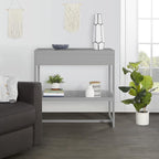 Arlo Changing Table in Pebble Grey, Made of Solid New Zealand Pinewood, Non-Toxic Finish, Comes with Water Resistant Mattress Pad & Safety Strap