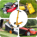 Lawn Mower Lift, 800Lbs Lawn Mower Lift Carbon Steel Manual Lift Jack Lawnmower Lift Tool Adjustable Lawnmower Lifts w/Wheel for Garden Tractors All-Terrain Maintenance and Repair(800LBS)