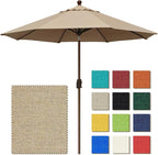 EliteShade USA 10-Year-Non-Fading 10Ft Market Umbrella Patio Umbrella Outdoor Table Umbrella with Ventilation, Heather Beige