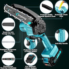 Mini Chainsaw Cordless,6 Inch Portable Electric Chain Saw, Automatic Oiler, Battery Powered Small Handheld Saw, Security Lock Trees Branches Trimming,Wood Cutting, 2 Batteries 3 Chains 2025