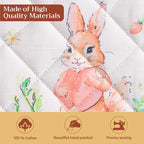 Maison d' Hermine Pot Holders 100% Cotton Potholders (8" x 8", Pack of 2) | Heat Resistant Hot Pads with Loop BBQ Cooking Baking Farmhouse Kitchen Handling Hot Pans Spring Summer - Bunny Party