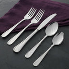 Oneida Flight Dinner Knives Silverware Set for 6, Flatware | Stainless steel, mirror finish | dishwasher safe | dinner knife set for everyday dining, cutlery set
