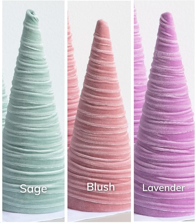 Create Your Own Set of 3 Velvet Trees, Valentine Tree Tabletop, Mantel Decor, Wedding Centerpiece, Artisan Entryway, Cozy Gift for (Create Your Own)