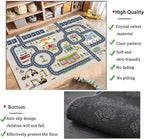 kid rug carpet playmat for toy cars and trains,road traffic kids play area rug,city Life town play Mat for Playroom Bedroom Boys,Children's Educational Fun Throw Rug with Rubber Backing 31X63IN