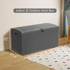 80 Gallon Plus Outdoor Storage Box Waterproof Lockable Resin Deck Box Large, Patio Storage Bin for Pool Accessories Cushion Furniture, Garden Tools, UV-Resistant Outside Delivery Black