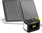 MARBERO 88.8Wh Solar Generator with 21W Solar Panel Included Portable Power Station 80W 110V 120W Max for Camping Outdoor Hiking Fishing Emergency