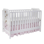 Suite Bebe Celeste 3 in 1 Convertible Island Crib, Wood and Acrylic, White