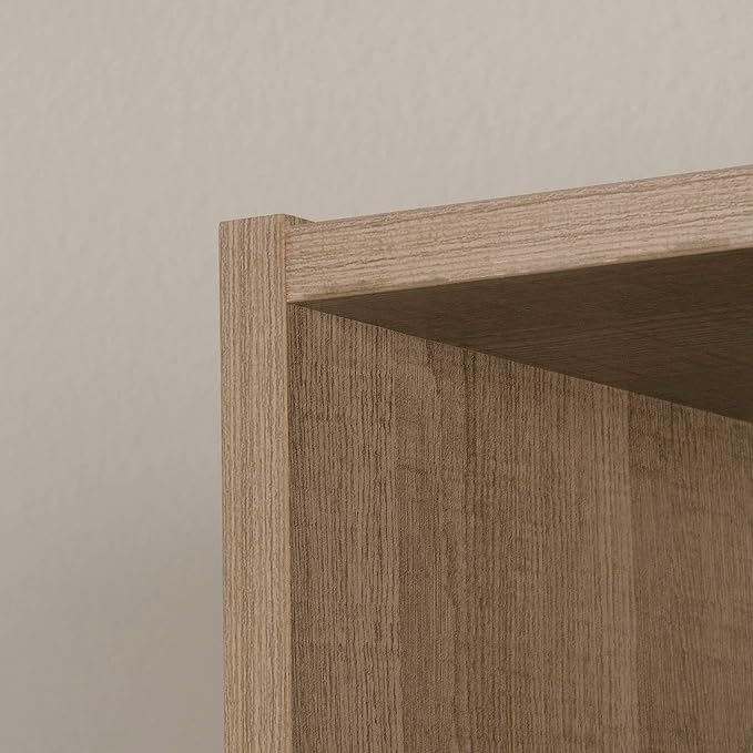 Sauder Beginnings Bookcase With Doors/ Book shelf, Summer Oak finish