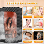 Portable Red Light Sauna Box for Home Use,3L 1200W Steam Generator, XL Foldable Sauna Tent with Chair & Mat,Full Body Detox, Recovery & Relaxation Spa