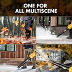 Leaf Blower Cordless - 2025 Update 150000RPM & 3 Speed Levels Electric Leaf Blower with 2 x 4.0Ah Battery and Charger, Extension Tube Blower for Lawn Care, Yard, Garage, Blowing Leaves, Dust or Snow