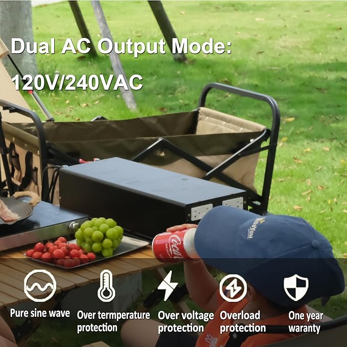 WZRELB 3500W 48V Pure Sine Wave Inverter,48 Volt DC to AC 120V 240V Split Phase Power Inverter,7KW Surge,5 AC Outlets,AC Hardwire Terminal,15ft LCD Remote Panel, SPWR350048