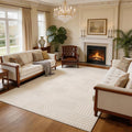 Washable Area Rug 6′6″ × 9′10″ for Living Room Bedroom Hotel, Beige | Soft Cozy Fluffy Low Pile Machine Washable Non Slip Boho Modern Accent Rug for Dining Room Nursery Kids Room Dorm